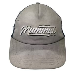 Mammut Trucker Hat Beige Black M Snapback Rock Climbing Embroidered Adjustable